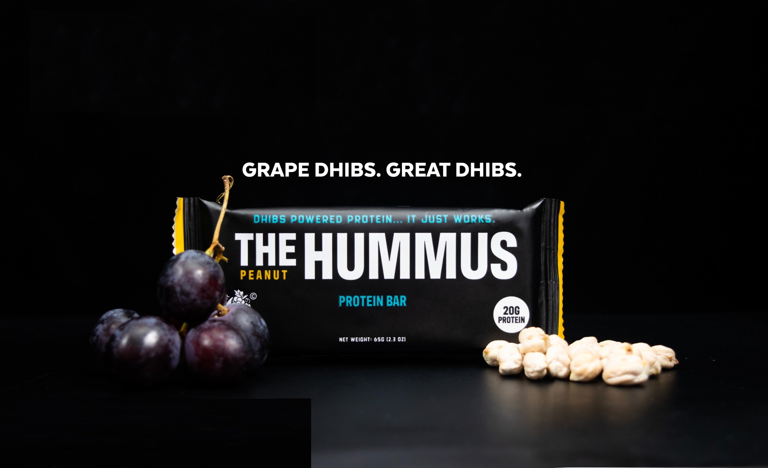 The Hummus Protein Bar (peanut) 20G PROTEIN  ( 20 X 65Gm)