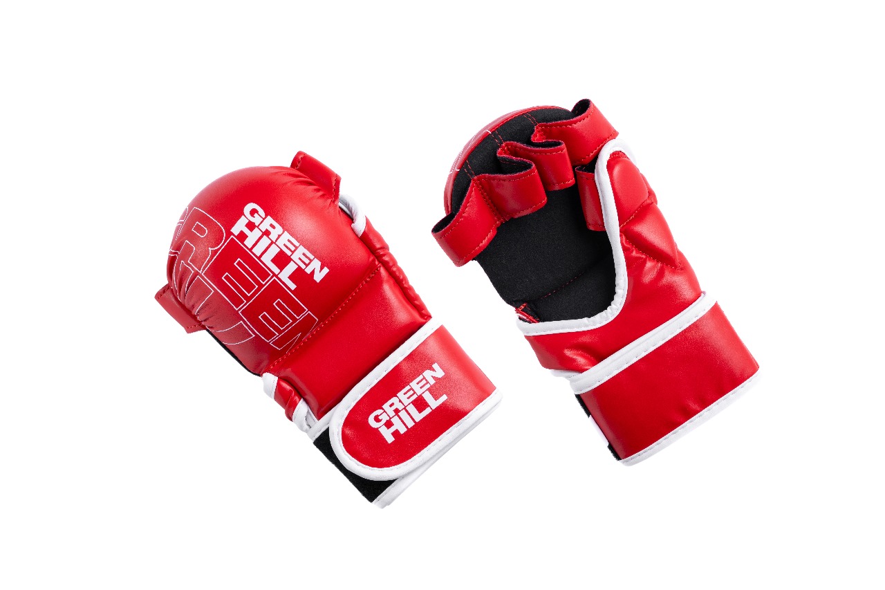 UAEJJ Green Hill MMA Gloves - Premium Red Training Gloves for Mixed Martial Arts