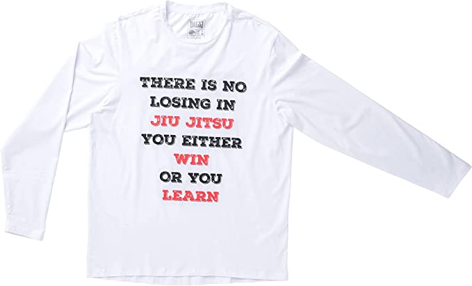 UAEJJ Long Sleeve-Text Print Tshirt (White)
