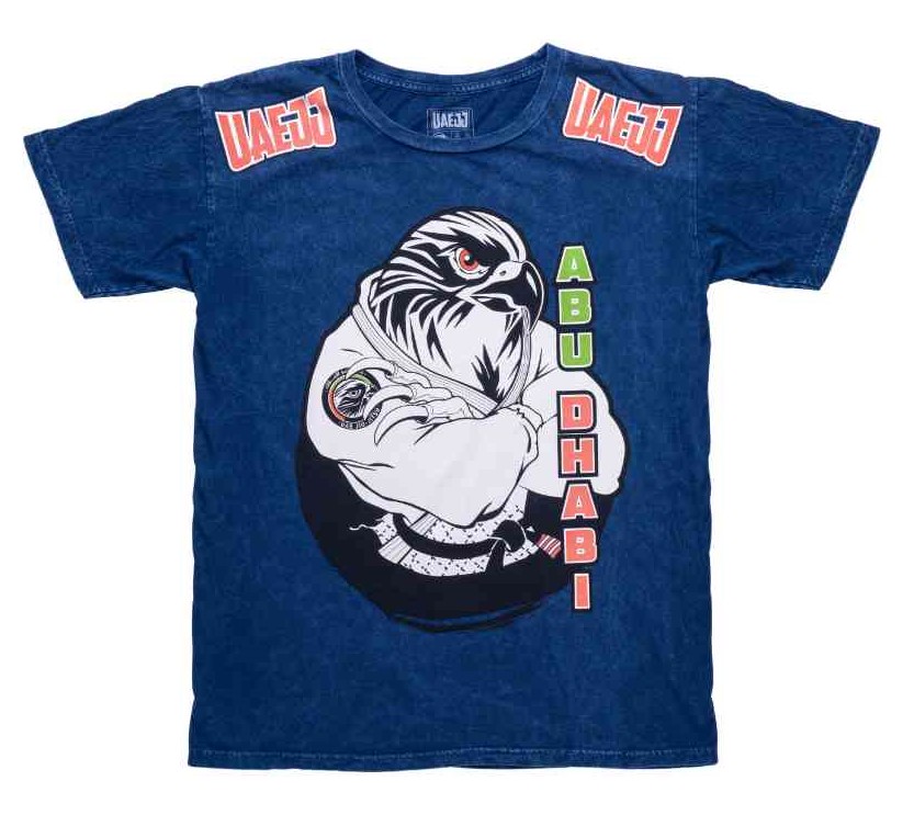UAE Jiu-Jitsu Logo  with Falcon Print T-Shirt      365