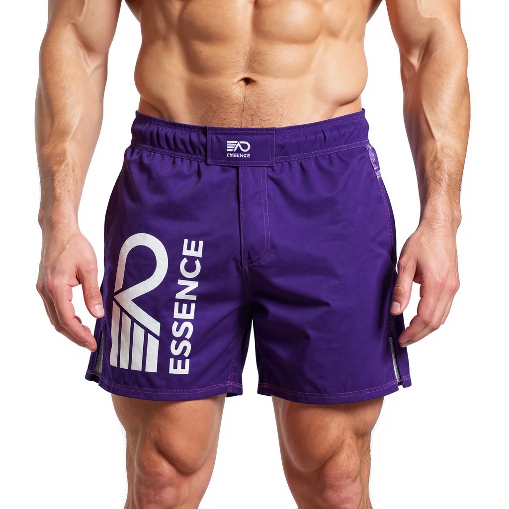 AD Essence Men's Performance Shorts - Purple, Lightweight, Quick-Dry Sports Shorts