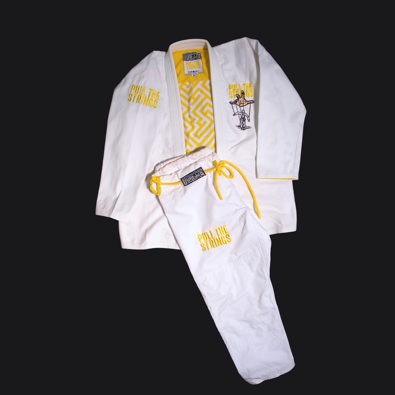 UAEJJ Jiu Jitsu White Kimono (Pull the String ) 100 % cotton