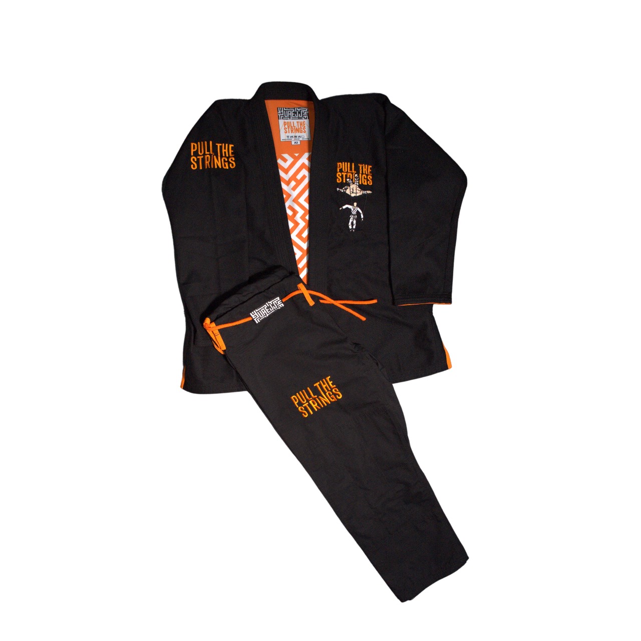 UAEJJ Jiu Jitsu Black Kimono (Pull the String ) 100 % cotton