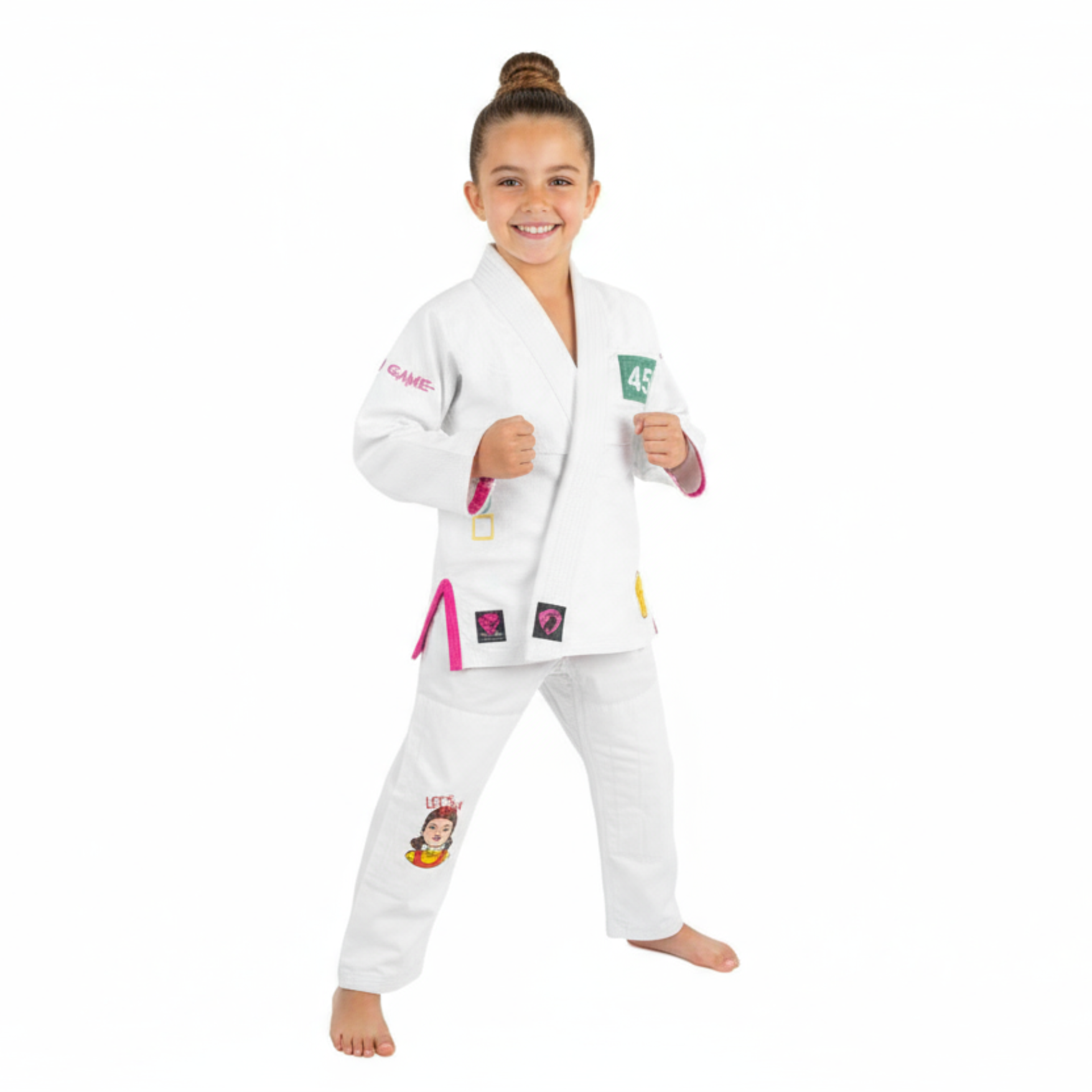 UAEJJ Kids kimono– "Game On" Edition – White